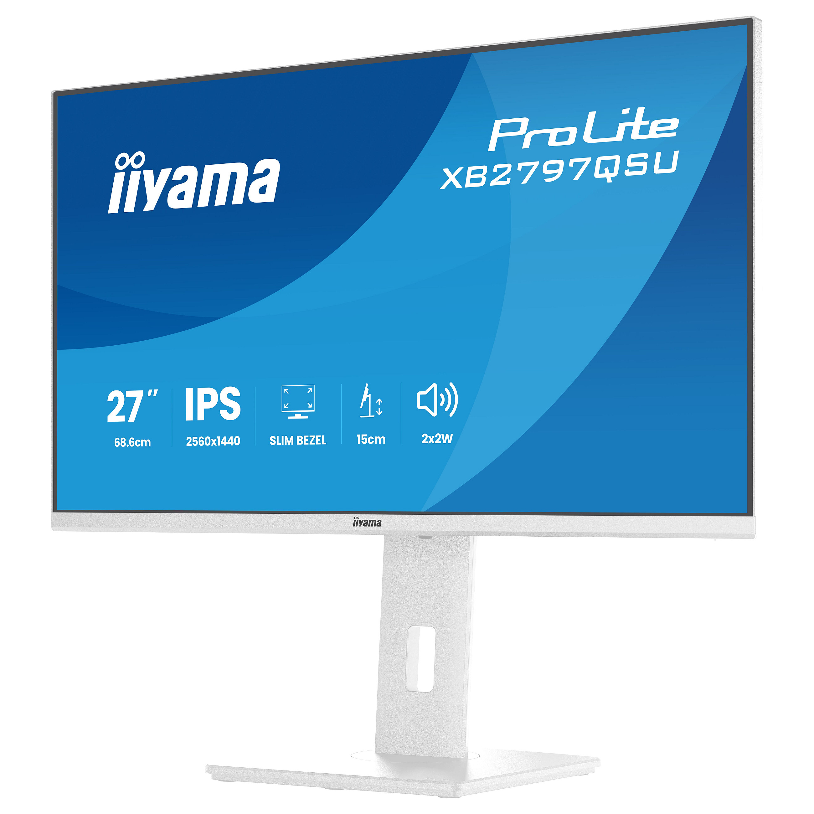 Monitor IIYAMA ProLite XB2797QSU-W1 (27" WQHD, IPS, 100Hz, 1ms, USB-C, KVM) White-25