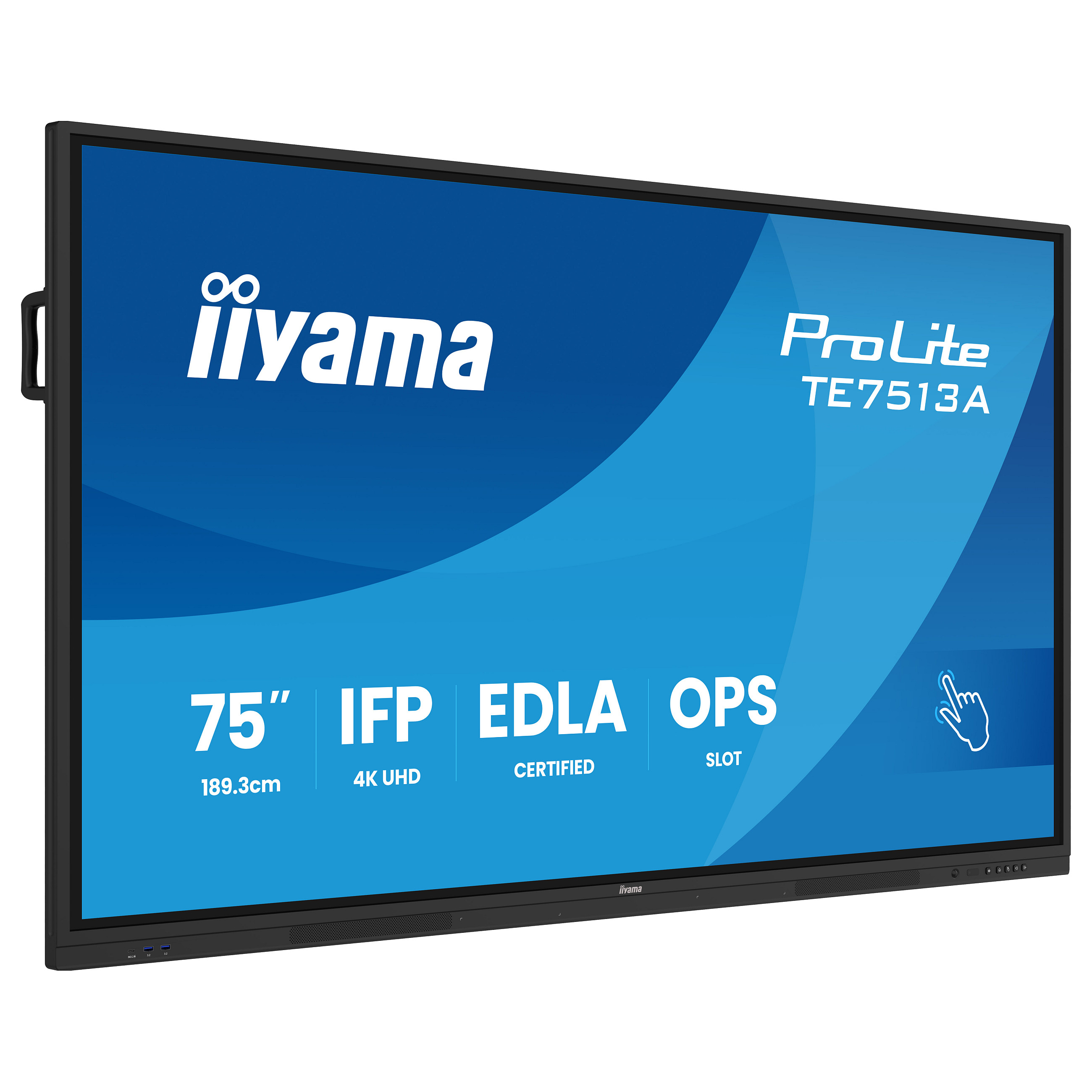 Interaktivni ekran IIYAMA TE7513A-B2AG (75" 4K UHD, Android 13, 40 točaka dodira, Anti-glare)