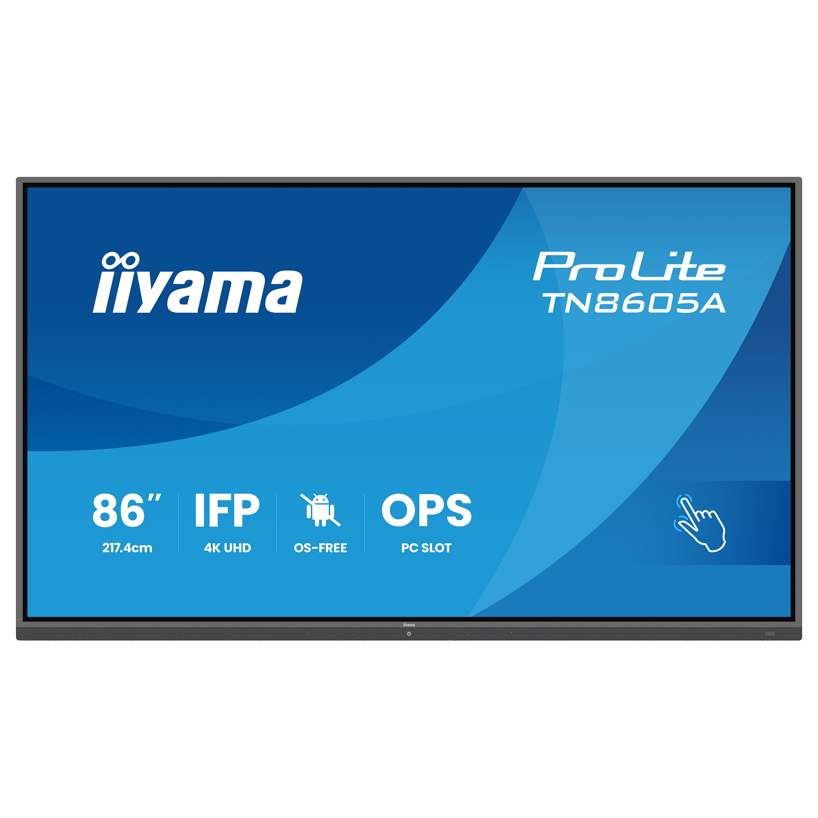 Interaktivni zaslon IIYAMA ProLite TN8605A-B1AG (86", 4K UHD, 20 točaka, Android OS, iiWare 11)-1