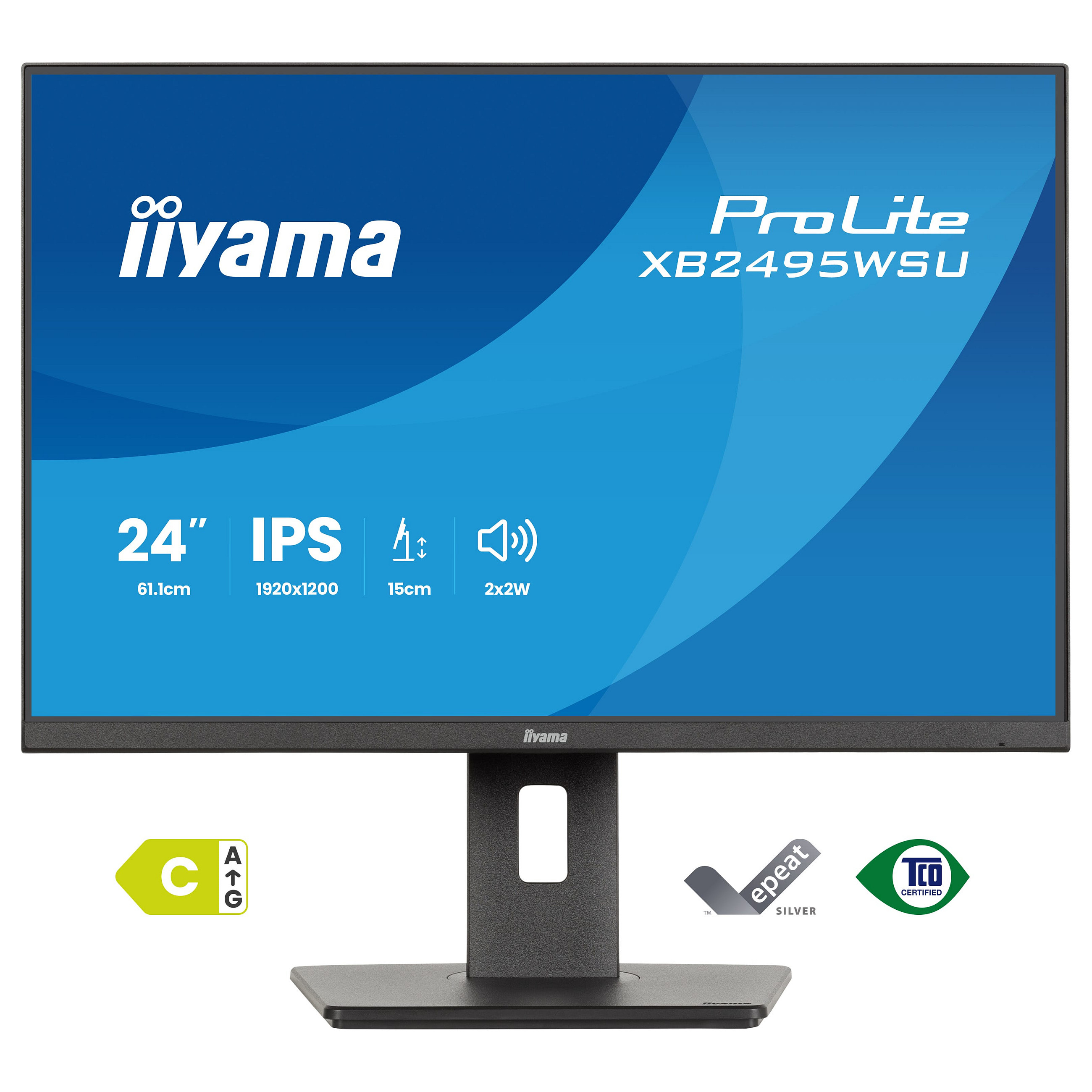 Monitor IIYAMA ProLite XB2495WSU-B1 (24.1" WUXGA 1920x1200, IPS, 1610, 75Hz, Podesiv po visini)-1