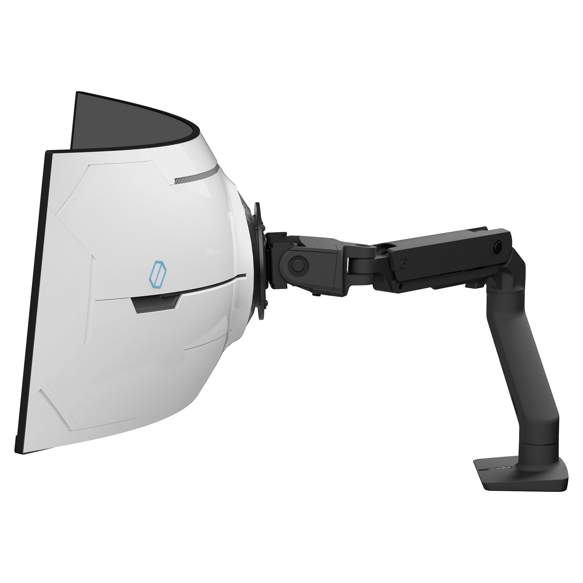 Nosač za monitor ERGOTRON HX Desk Monitor Arm with HD Pivot (za 1000R zakrivljene monitore do 57", do 19.1 kg, mat crni)-1