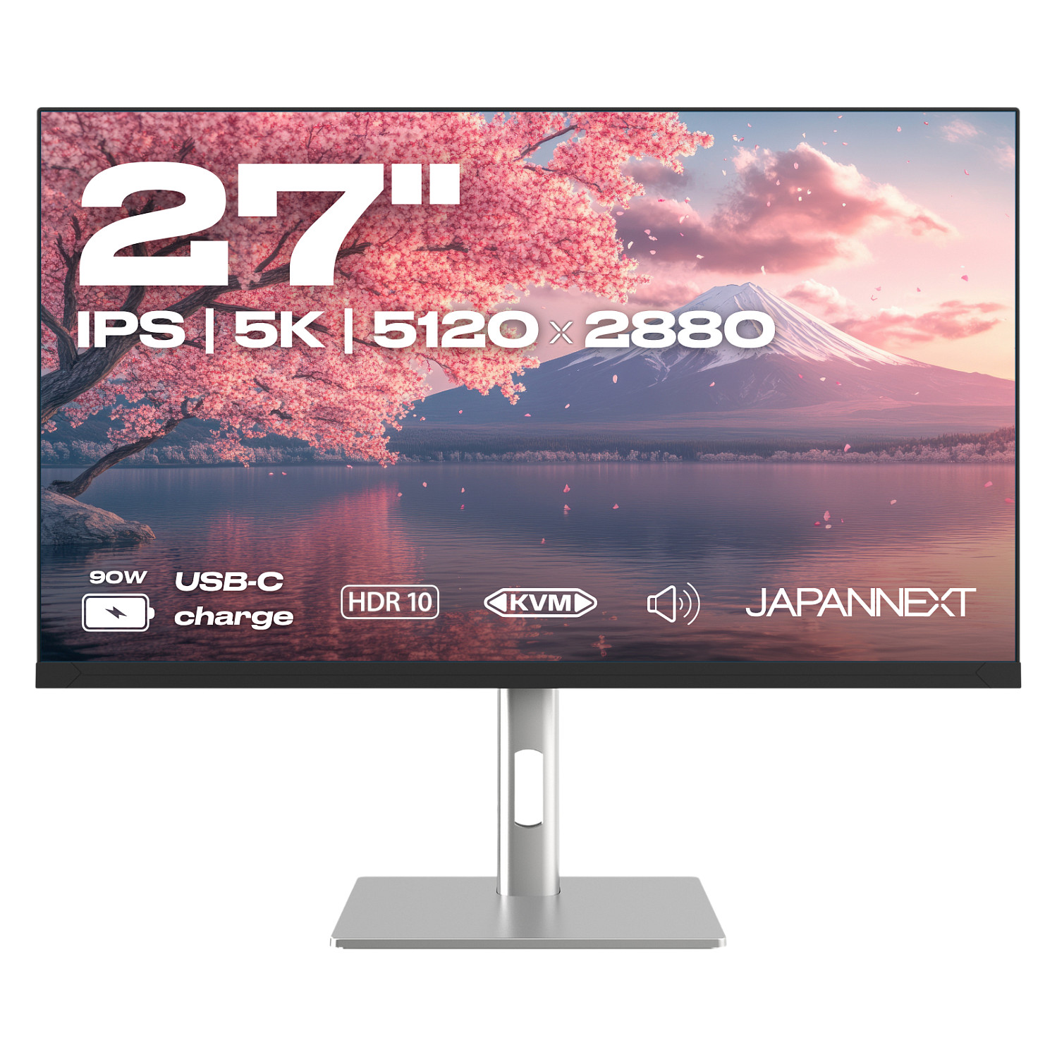 5K Monitor JAPANNEXT JN-IPS275K-HSPC9 (27" IPS, 5120x2880, 60Hz, USB-C 90W, KVM)-1