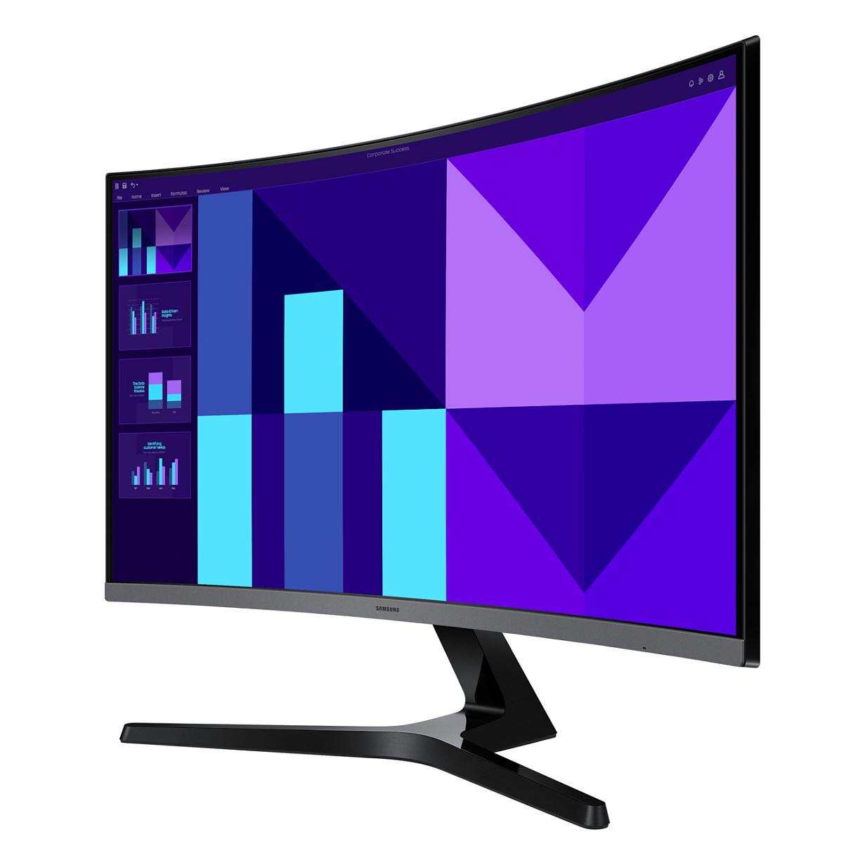 Monitor SAMSUNG Essential S3 S27D392GAU (27", Full HD, VA, 75Hz, Zakrivljeni)-2