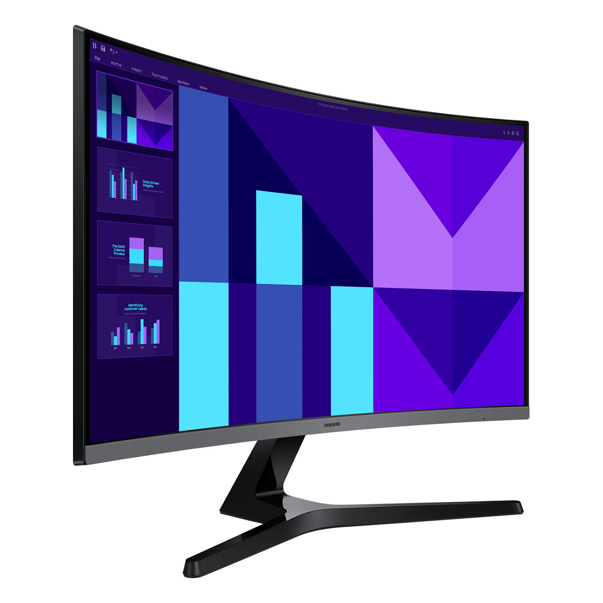 Monitor SAMSUNG Essential S3 S27D392GAU (27", Full HD, VA, 75Hz, Zakrivljeni)-3