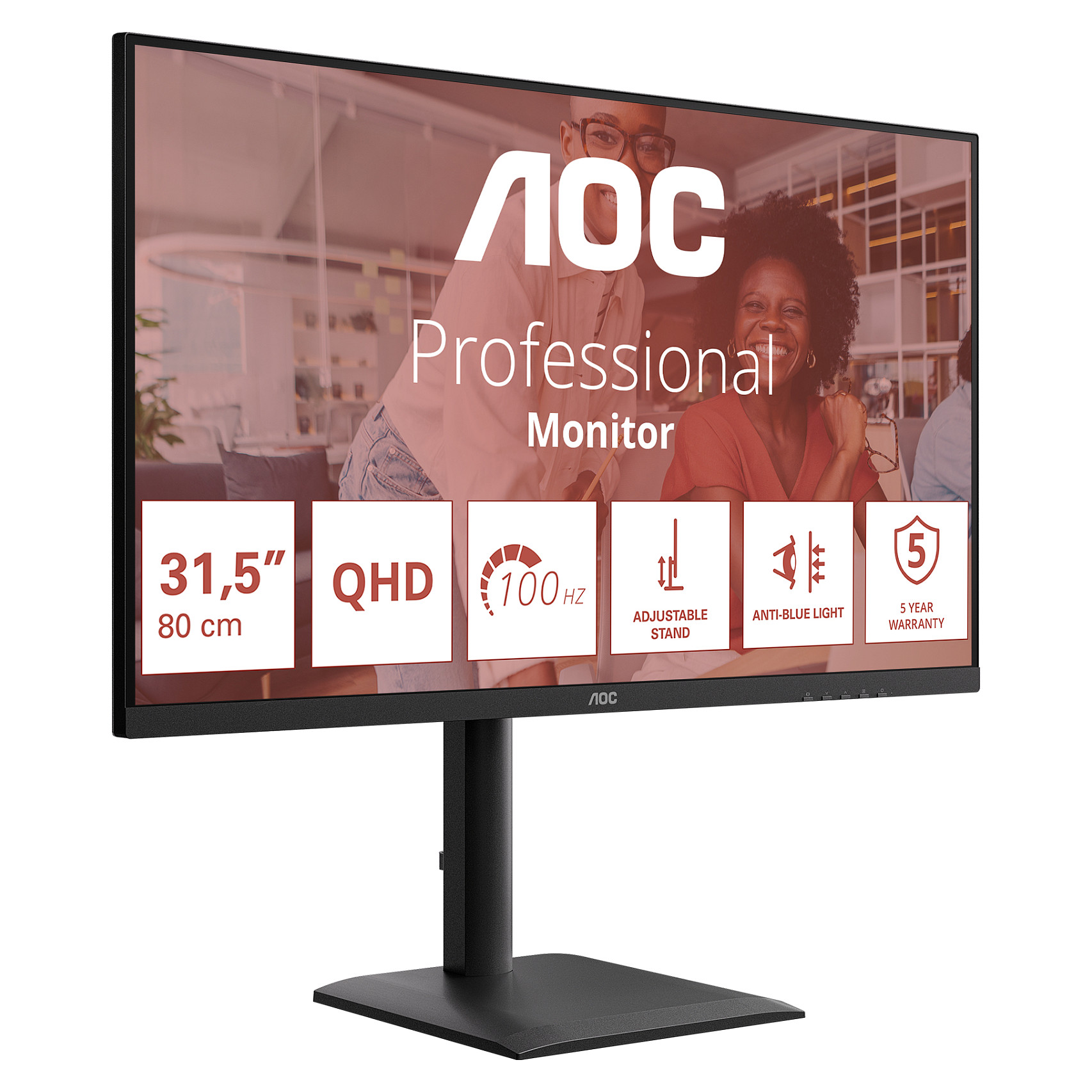Monitor AOC Q32E4U 31.5" IPS (QHD 2560x1440, 75Hz, 4ms, USB-C, Zvučnici)-17