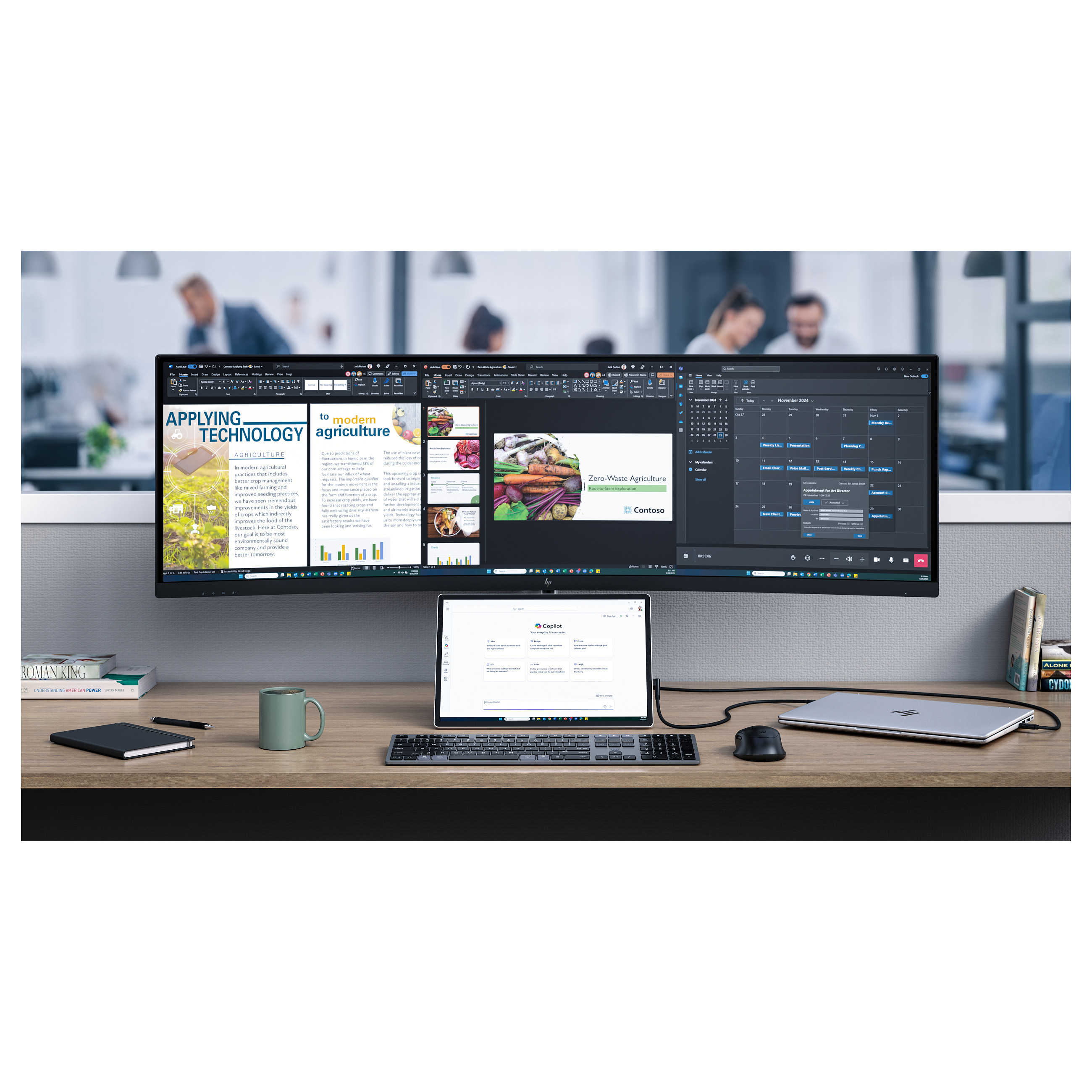 Monitor HP 5 Pro 549pm (49" DQHD, VA, 5MP web kamera, USB-C)-5