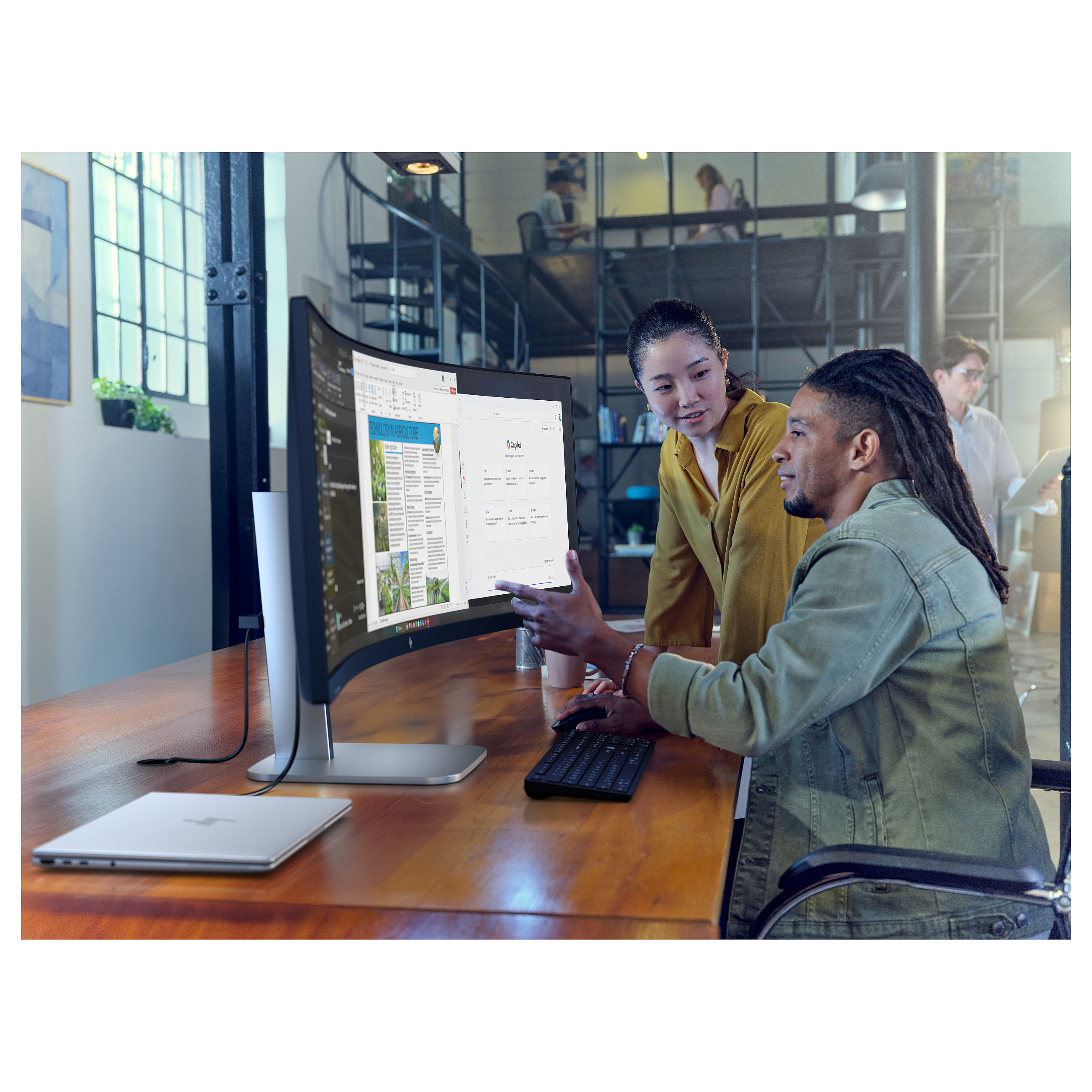 Monitor HP 5 Pro 549pm (49" DQHD, VA, 5MP web kamera, USB-C)-6