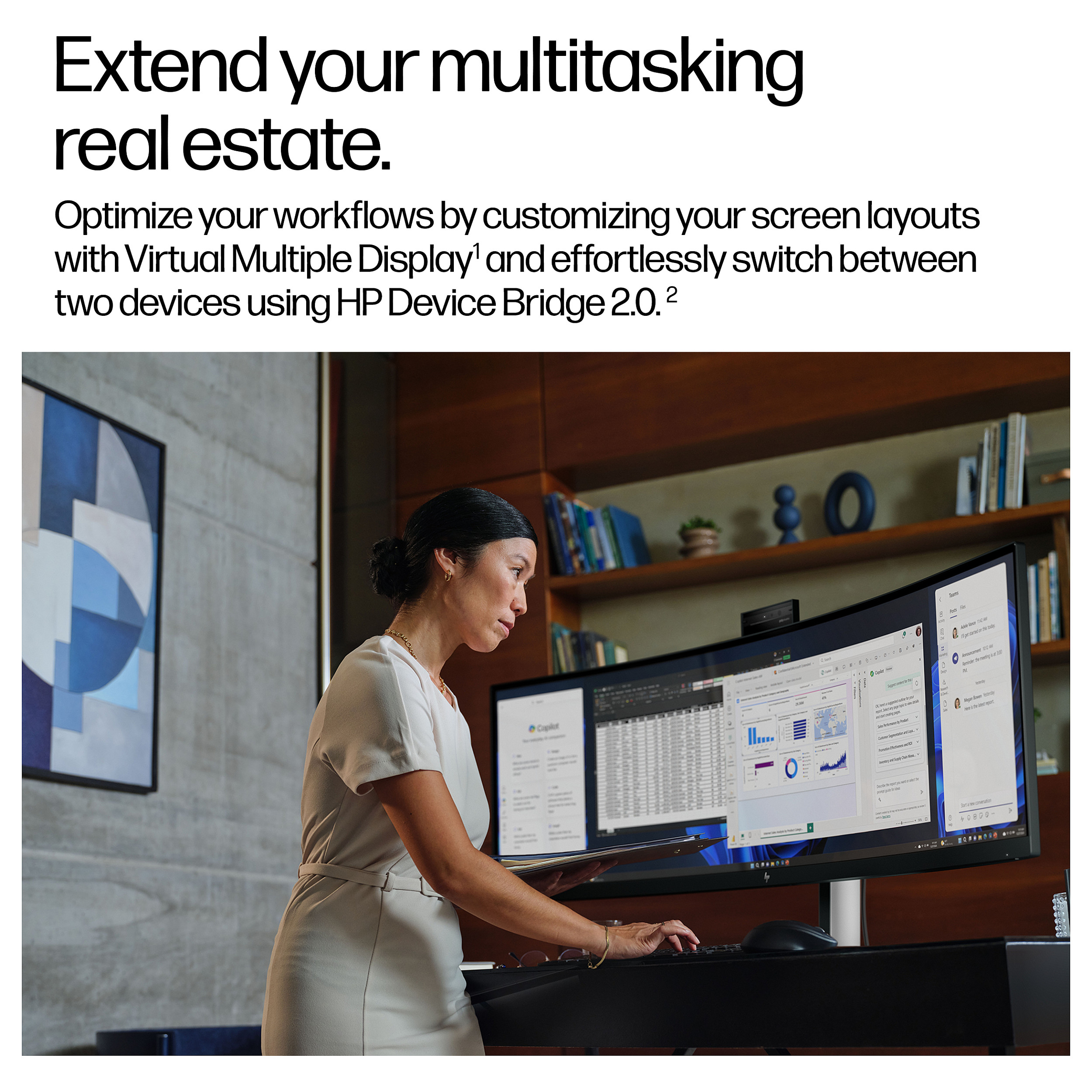 Monitor HP 5 Pro 549pm (49" DQHD, VA, 5MP web kamera, USB-C)-15