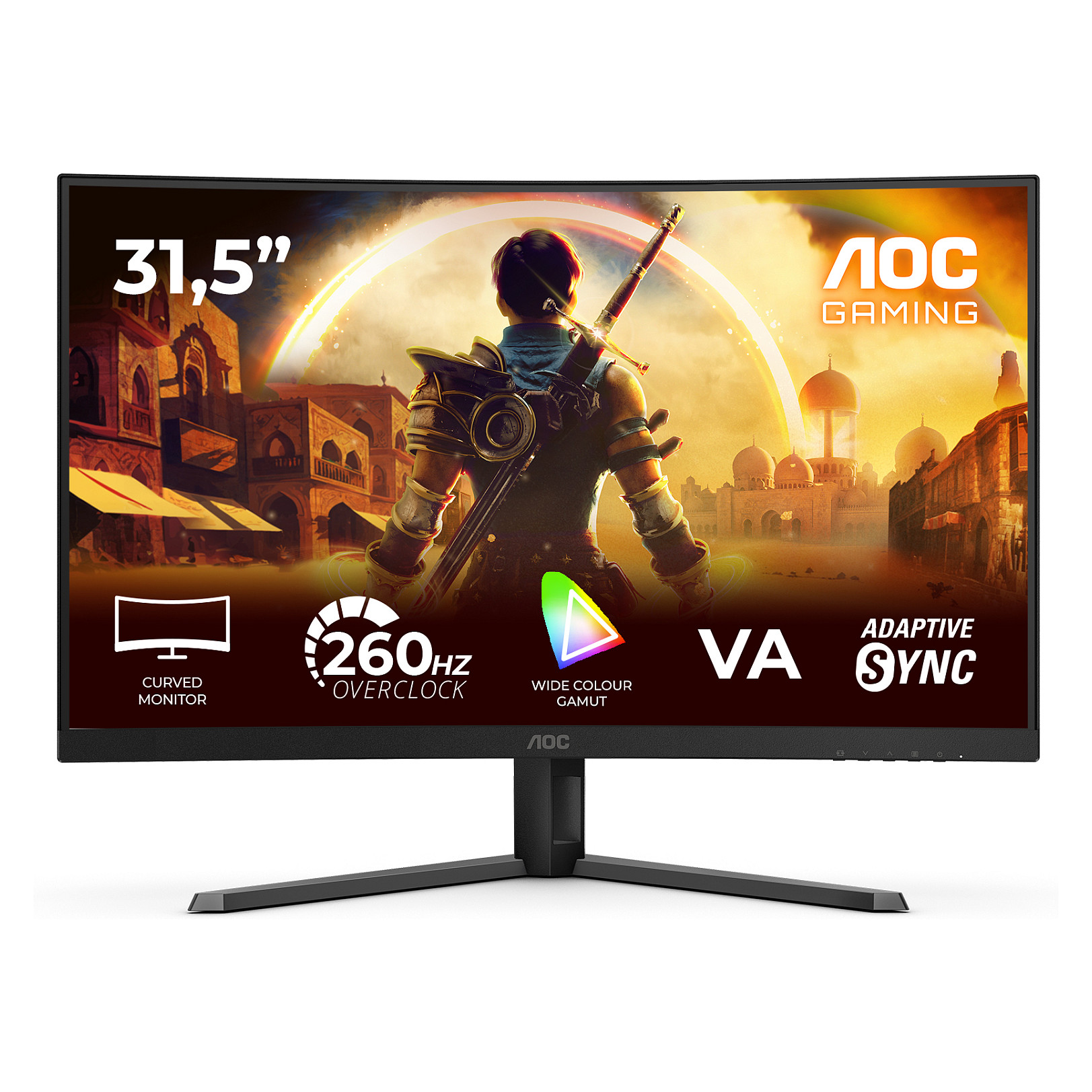 Gaming Monitor AOC C32G42ZE (31.5", VA, Full HD, 240Hz, 0.5ms, 1500R Curved)-0