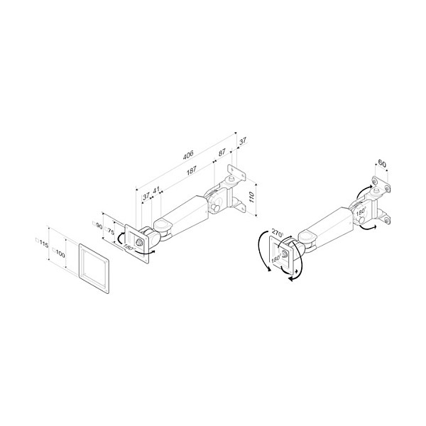 Zidni nosač za monitor ROLINE LCD Monitor Arm 17.03.1134 (4 zgloba, do 27", 15 kg, VESA 75/100)-1