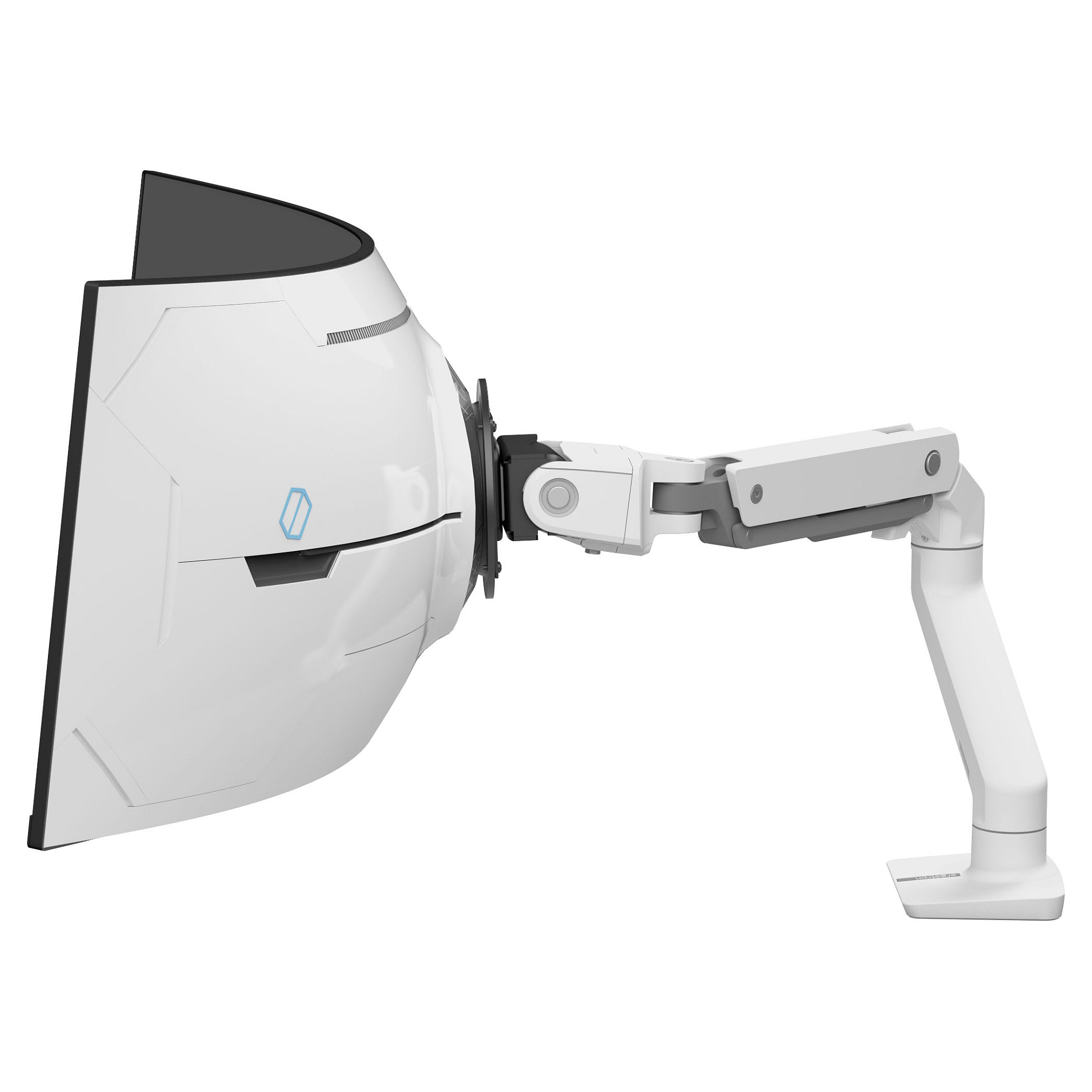 Nosač za monitor ERGOTRON HX Desk Monitor Arm with VHD Pivot (za 1000R zakrivljene monitore do 57", do 19.1 kg, bijeli)