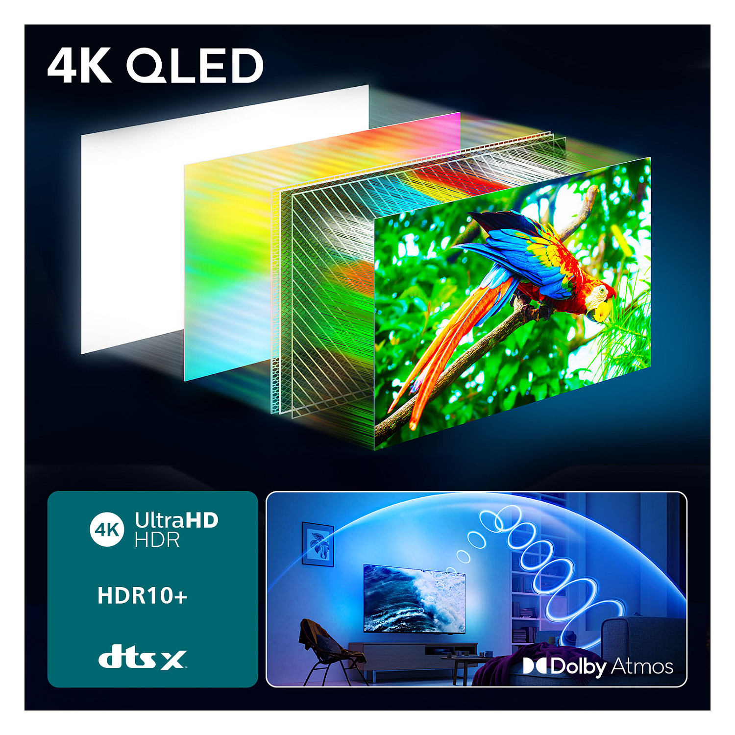 4K UHD Ambilight TV PHILIPS 50PUS8500/12 The One (126 cm, P5 Engine, Dolby Vision, Dolby Atmos, Android TV)-9