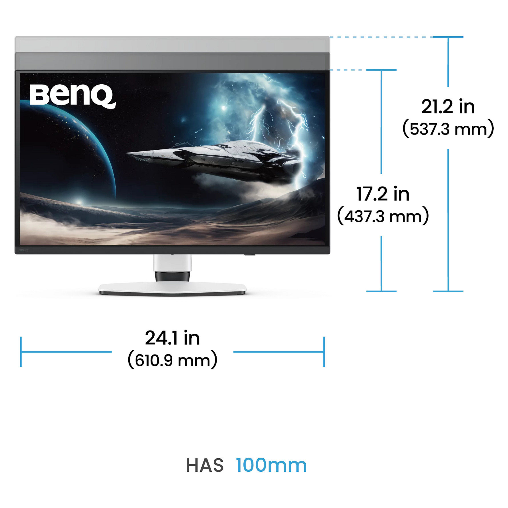 Gaming Monitor BENQ Mobiuz EX271UZ 27" (4K UHD, IPS, 144Hz, 1ms, HDR600, HDMI 2.1)-10