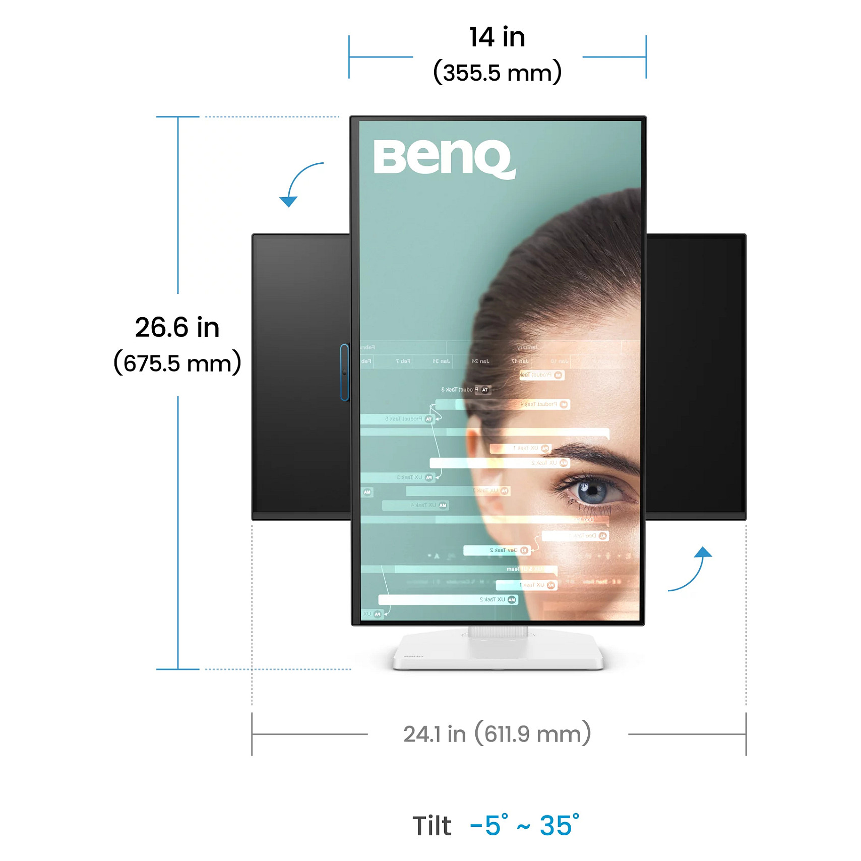 Monitor BENQ GW2790TC 27" IPS (FHD, 75Hz, USB-C, Zvučnici, Mikrofon)-5