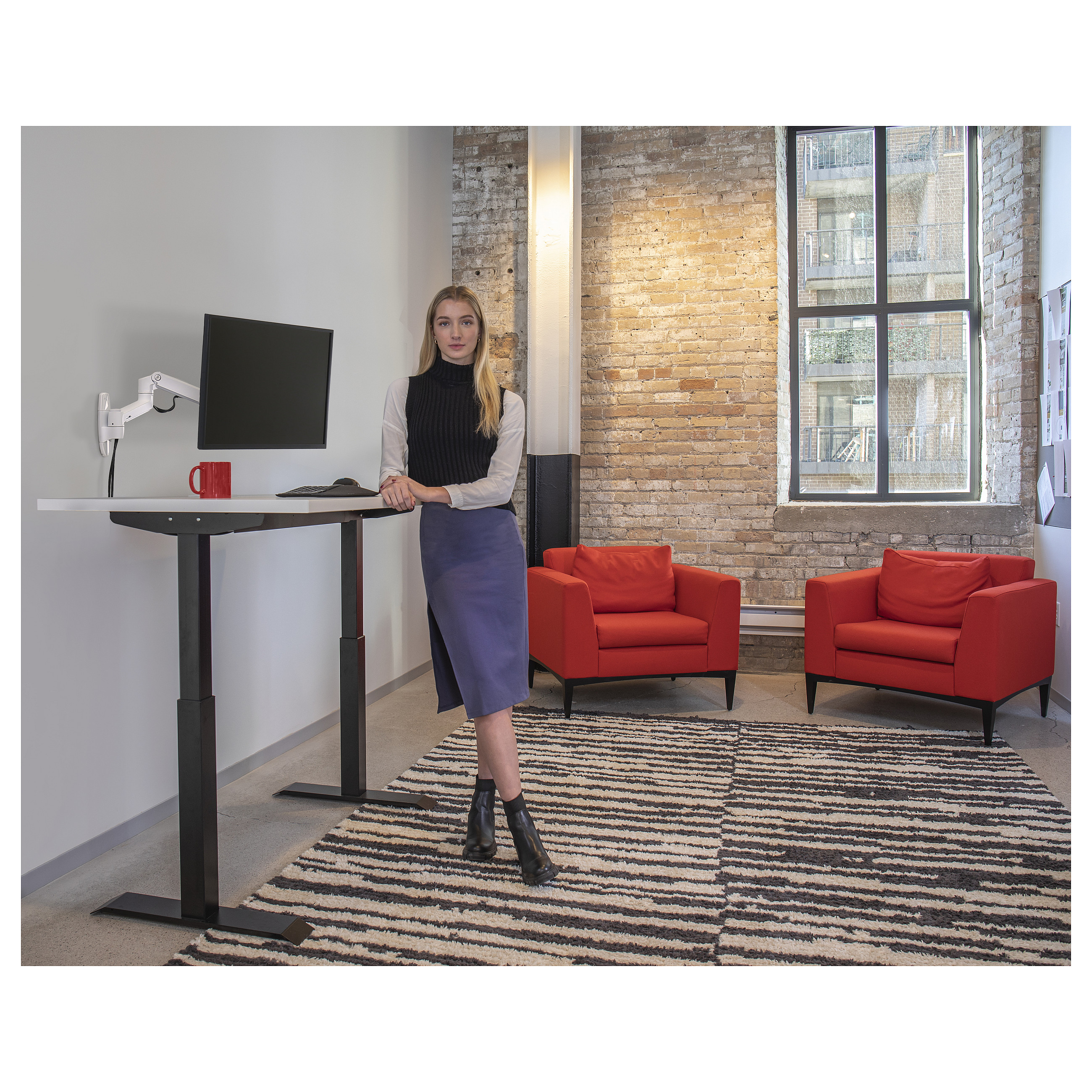 Zidni nosač za monitor ERGOTRON LX Wall Mount Arm (do 34", 11.3 kg, VESA), bijeli-6
