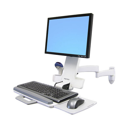 Zidni nosač za monitor i tipkovnicu ERGOTRON 200 Series Combo Arm (do 24", VESA, bijeli)