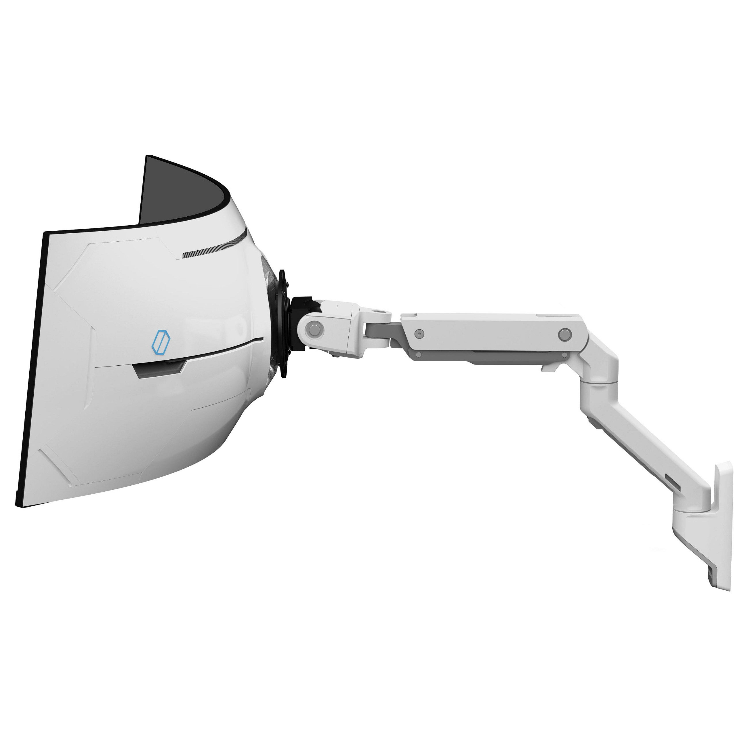 Stalak za monitor ERGOTRON HX Desk Monitor Arm with HD Pivot (za 1000R zakrivljene monitore do 49", 12.7-19.1 kg, bijeli)