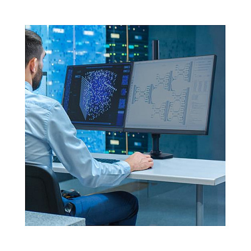 Stalak za monitor ERGOTRON LX Dual Stacking Arm Tall Pole (za 2 monitora do 40", VESA, mat crni)-3