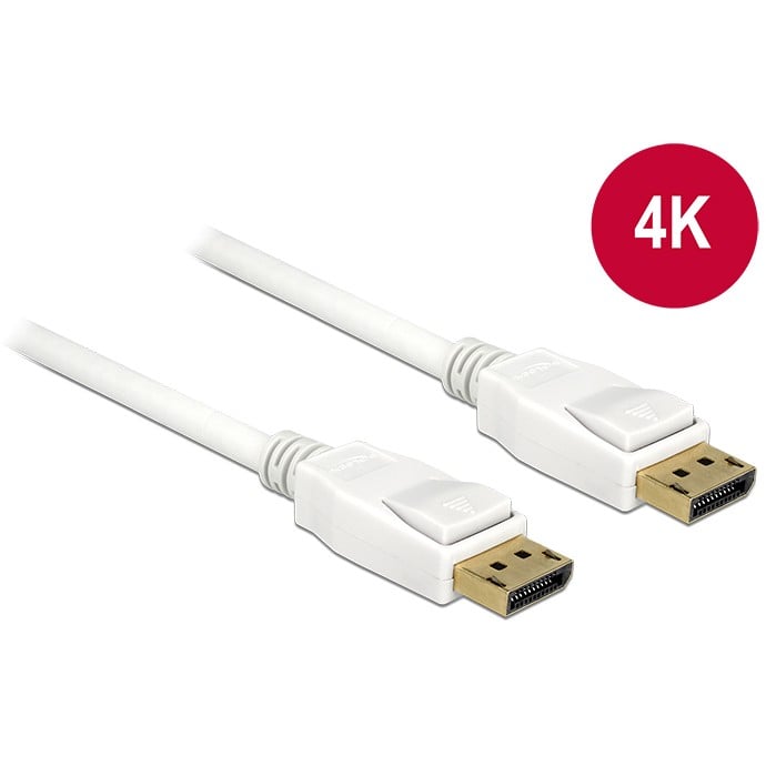 DELOCK DisplayPort 1.2 kabel 1m (DP muški > DP muški, 4K@60Hz, bijeli)