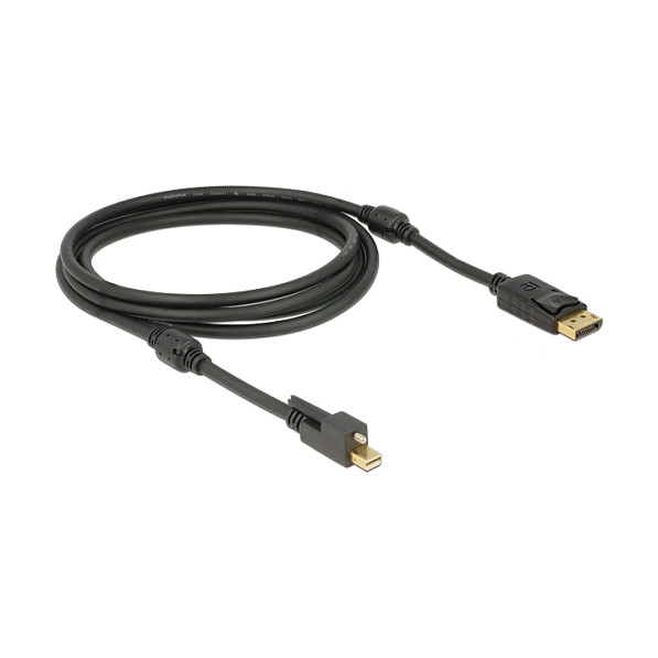 DELOCK Kabel mini DisplayPort 1.2 na DisplayPort 2m (4K @ 60Hz, s vijkom) 83813-1
