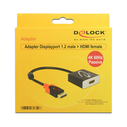 DELOCK Adapter DisplayPort 1.2 na HDMI 4K 60Hz pasivni (62607)-1