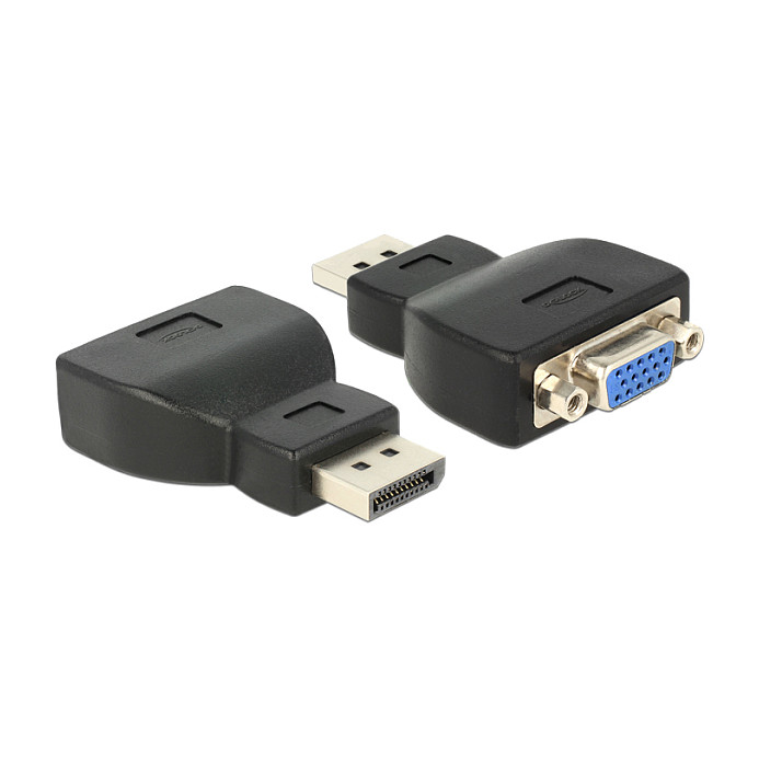DELOCK Adapter Displayport 1.1 (M) na VGA (Ž) (1920x1200 @ 60Hz, pasivni) crni-0