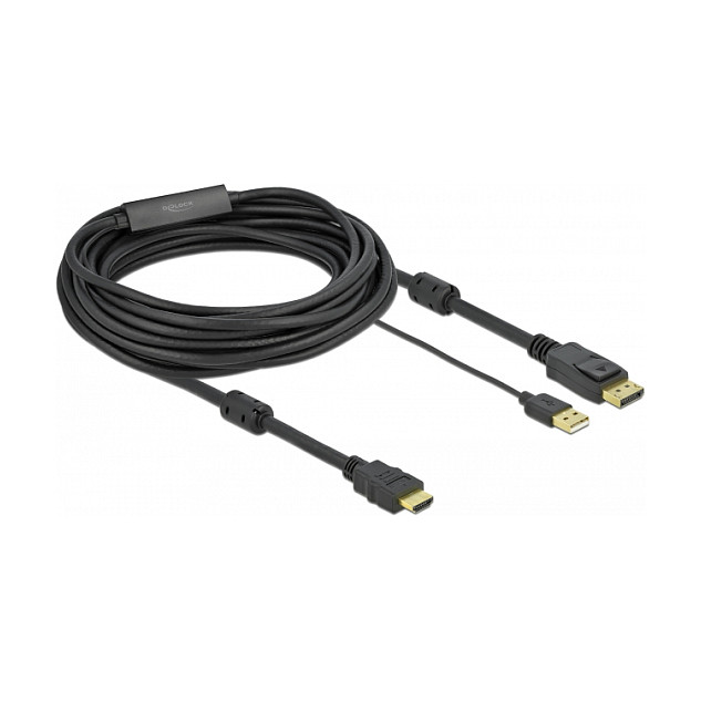 DELOCK HDMI na DisplayPort kabel 7m 4K 30Hz s USB napajanjem (85296)