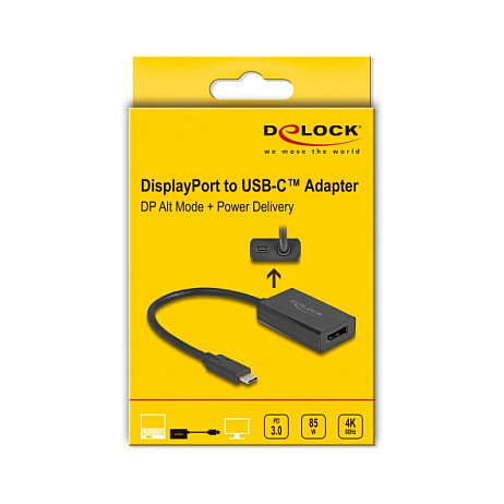 DELOCK Adapter USB-C na DisplayPort 4K 60Hz s PD 85W (DP Alt Mode)-2