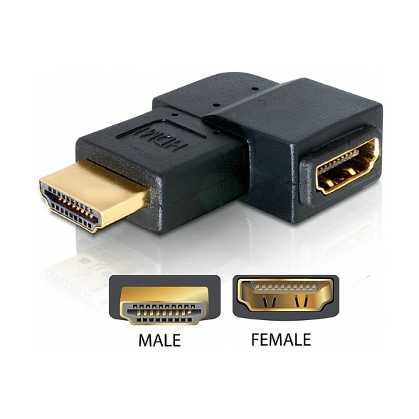 DELOCK HDMI adapter M/Ž 90° lijevo (4K, High Speed with Ethernet)