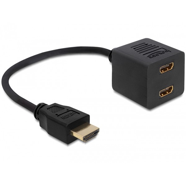 DELOCK Adapter HDMI muški na 2x HDMI ženski (Splitter, 65224)