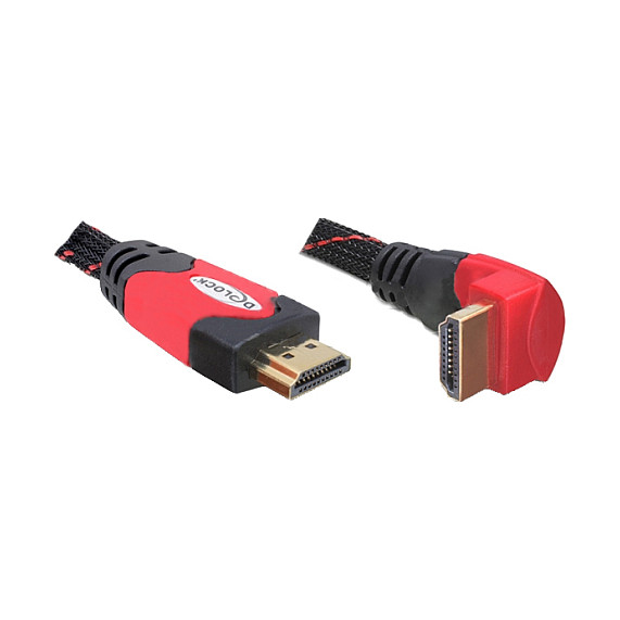 HDMI Kabel DELOCK 2m (HDMI A muški na HDMI A muški, kutni konektor, 4K)-0