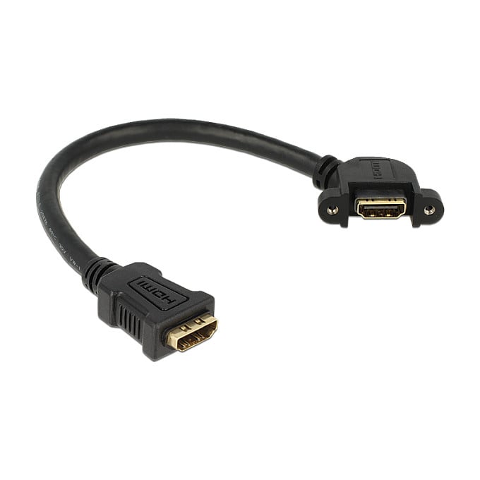 DELOCK HDMI kabel za ugradnju (Ž/Ž) 110° 0.25m (4K 60Hz, Panel Mount)-0