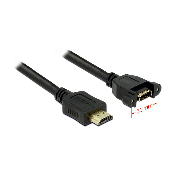 DELOCK HDMI kabel za ugradnju (M/Ž) 1m (High Speed, Ethernet, 4K@30Hz)-1