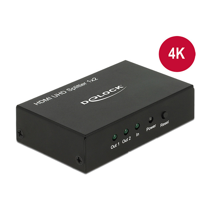 HDMI Razdjelnik DELOCK 62628 (1x ulaz > 2x izlaz, 4K 60Hz, HDR, HDCP 2.2)-0
