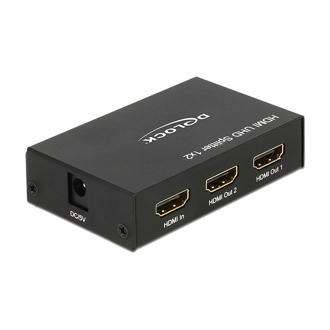 HDMI Razdjelnik DELOCK 62628 (1x ulaz > 2x izlaz, 4K 60Hz, HDR, HDCP 2.2)-1