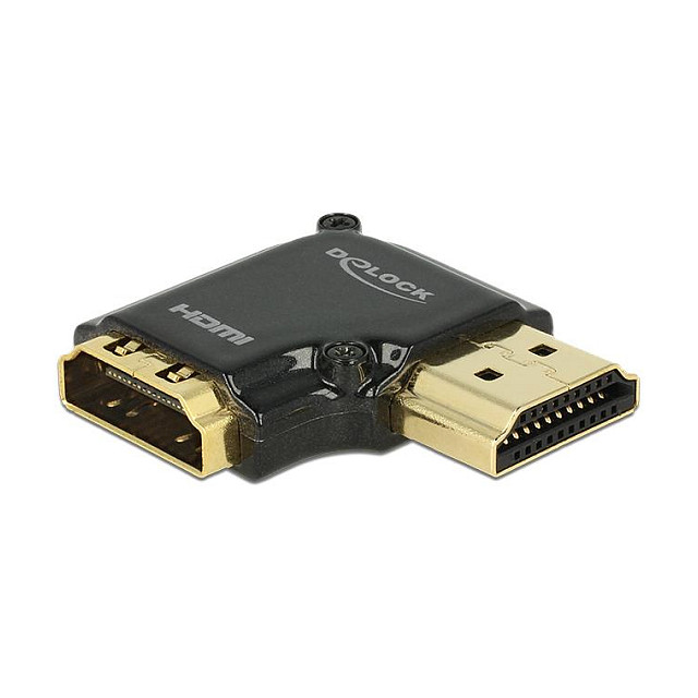 DELOCK Adapter HDMI-A (M) na HDMI-A (Ž) 4K 90° desni kut (65467)