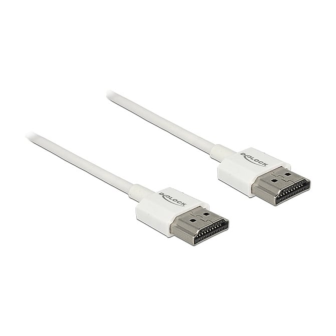 DELOCK High Speed HDMI kabel s Ethernetom 1m (HDMI-A M/M, 4K@30Hz, 3D, Slim) 83990
