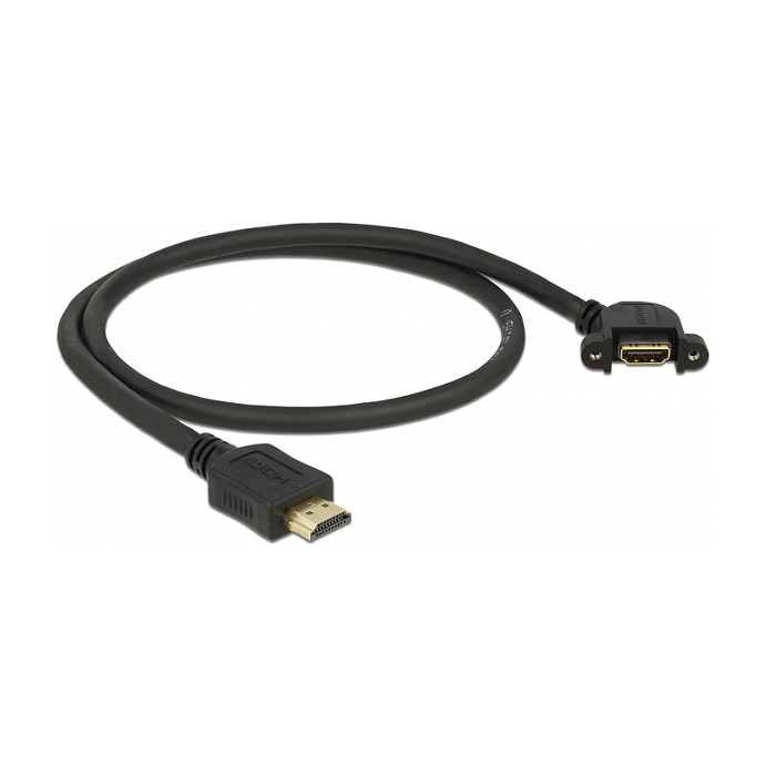 DELOCK Panel Mount kabel HDMI-A (M) na HDMI-A (Ž) 110° kutni 4K 30 Hz 0.5 m-1