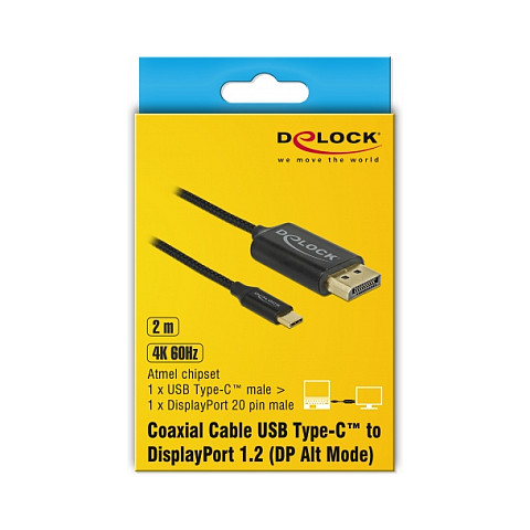 USB-C na HDMI kabel DELOCK 85291 (1m, 4K 60Hz, DP Alt Mode, koaksijalni)-2