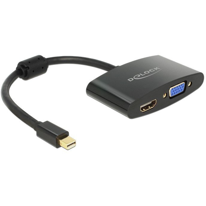 DELOCK Adapter mini DisplayPort na HDMI / VGA (4K@30Hz, mDP 1.2) crni-0
