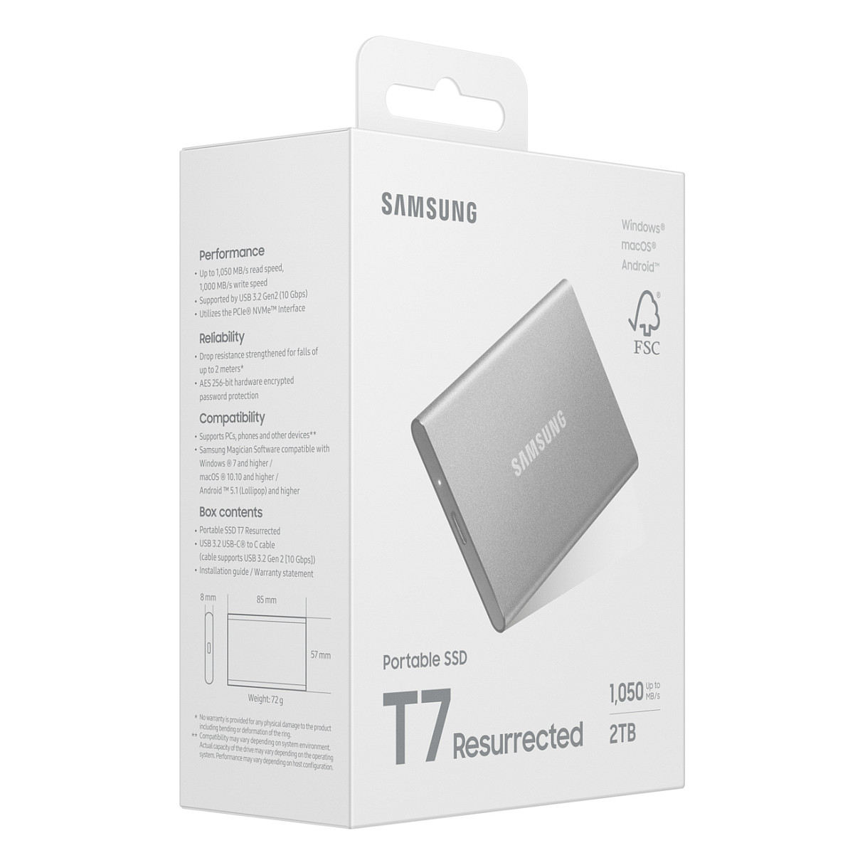 Prijenosni SSD disk SAMSUNG T7 2TB Titan Gray (USB 3.2 Gen 2, do 1050 MB/s)-11