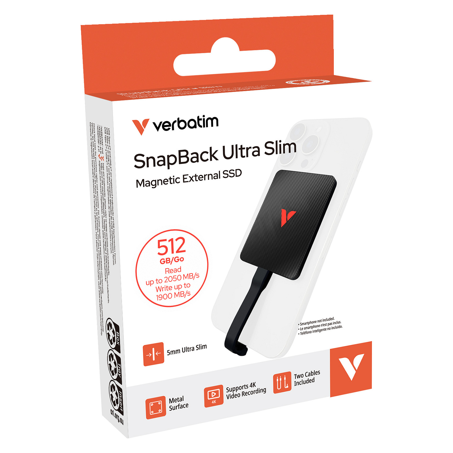 USB stick VERBATIM SnapBack Ultra Slim 512GB (USB 3.2 Gen 2x2, do 2000 MB/s)-1