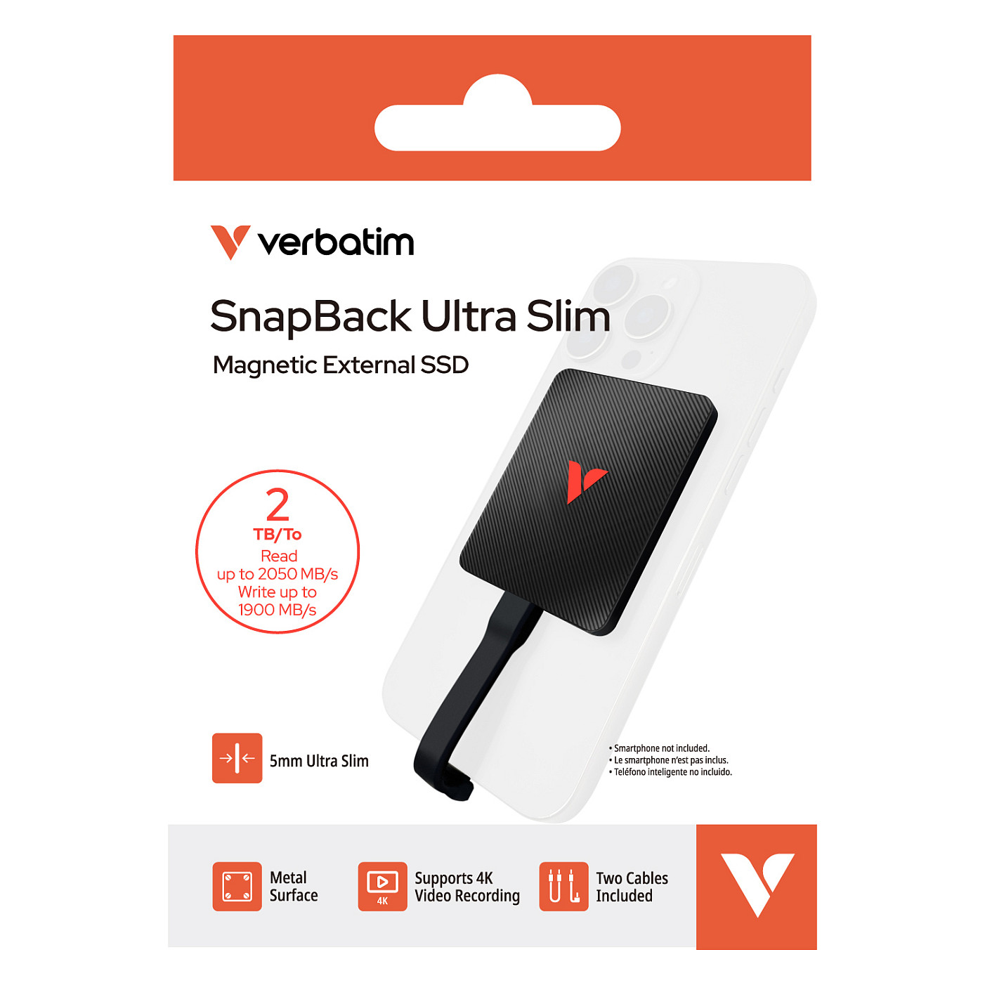 Vanjski SSD VERBATIM SnapBack Ultra Slim 2 TB (USB 3.2 Gen 2x2, do 2000 MB/s)-1