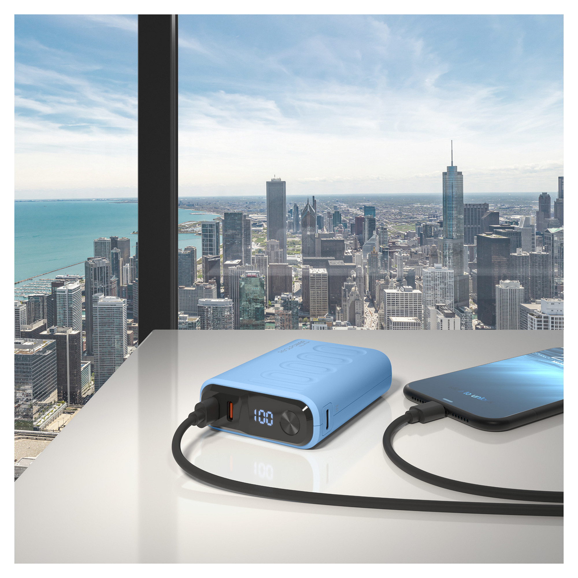 Prijenosni punjač REALPOWER PB-10000C PD+ (10000 mAh, 20W PD, 3x USB-C) Purple-4