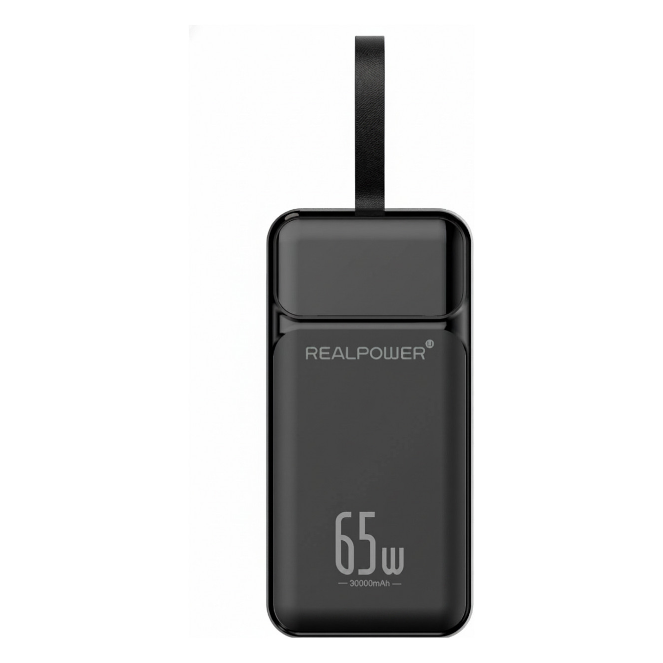 Prijenosna baterija REALPOWER PB-27000 Pro (27000 mAh, 65W, 2x USB-C, 2x USB-A) crna