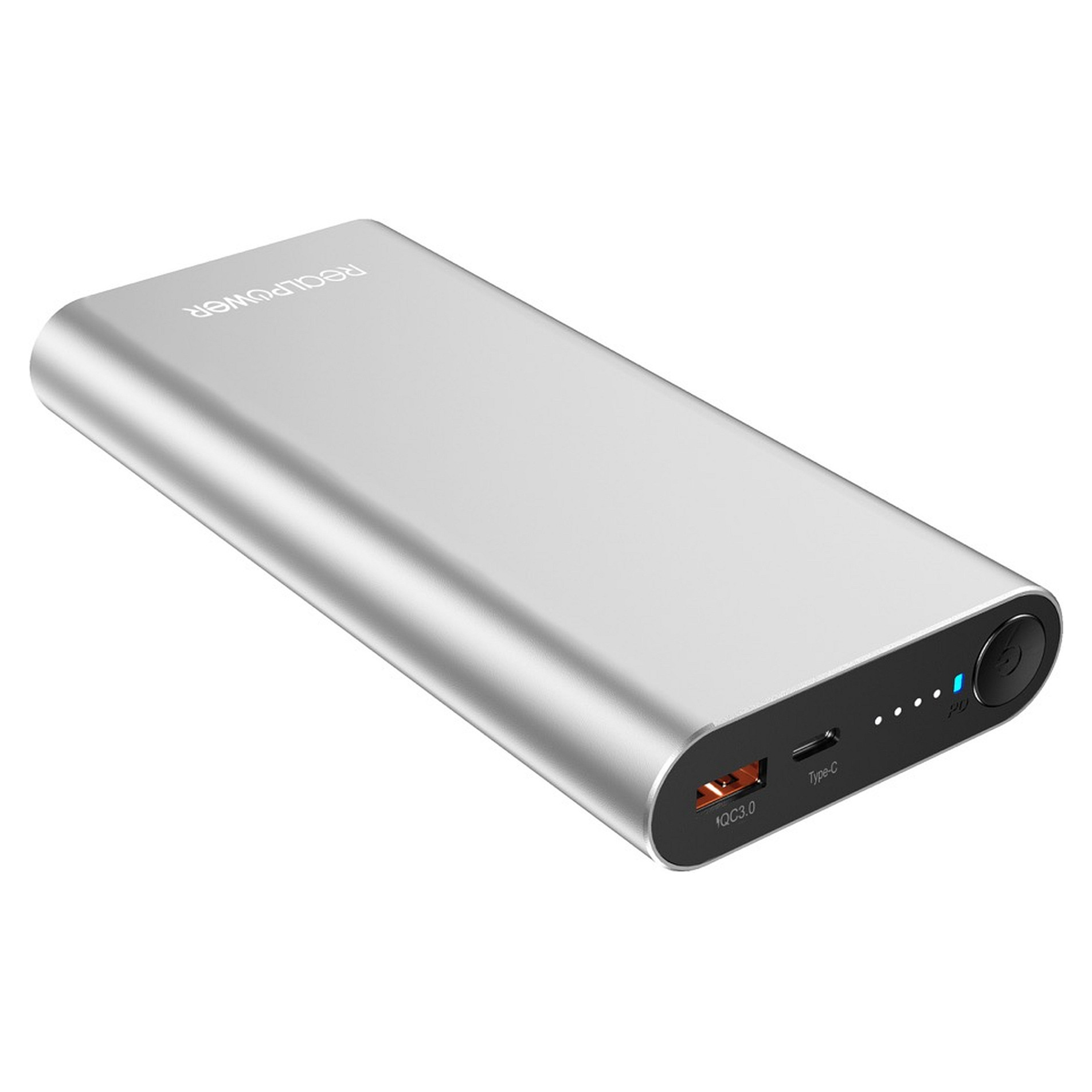 Prijenosni punjač REALPOWER PB-20000PD Pro Set (20000 mAh, 18W PD, Quick Charge 3.0) srebrni-1