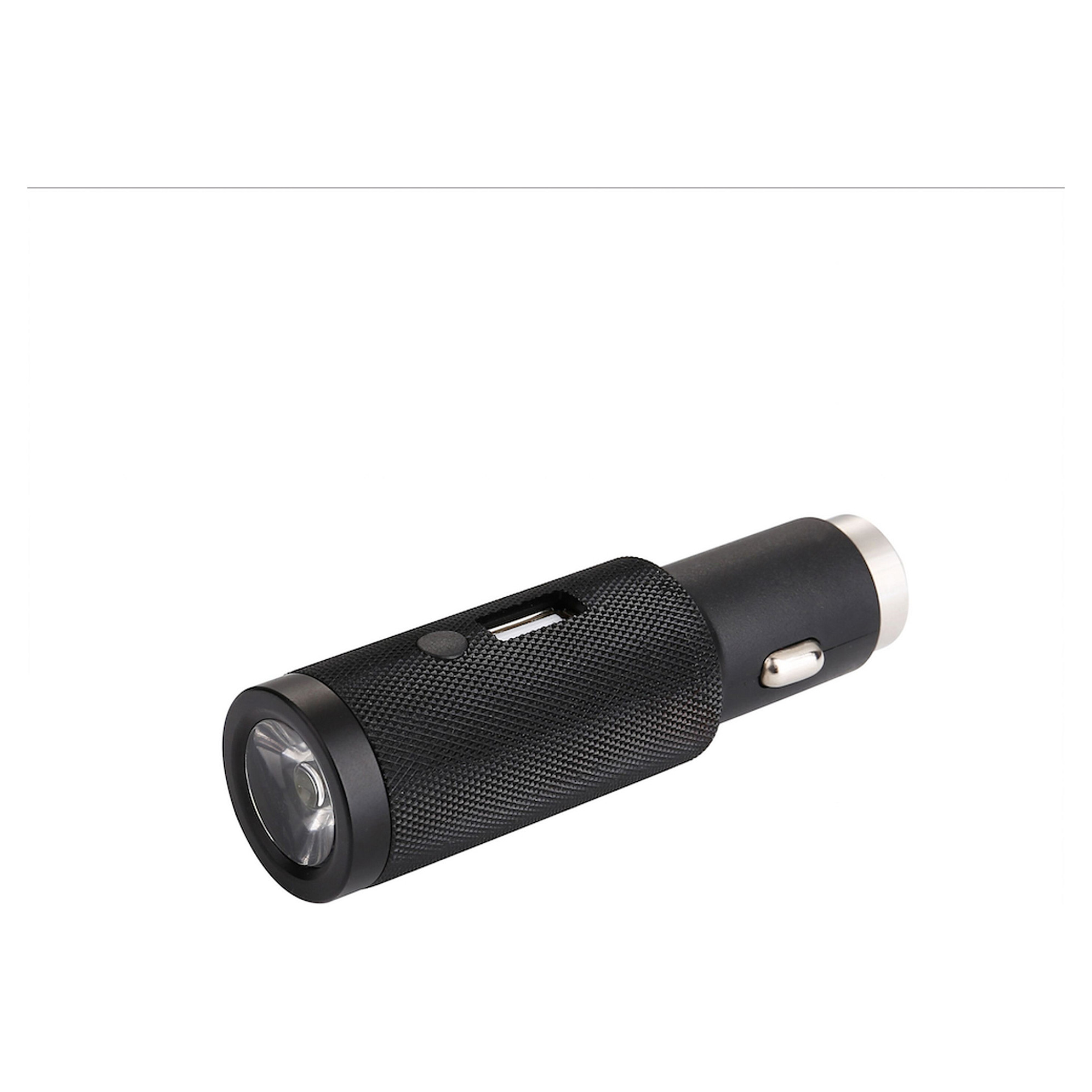 Auto punjač REALPOWER Torch (2400mA, 1x USB, LED svjetiljka, rezač pojasa, čekić za staklo)-0