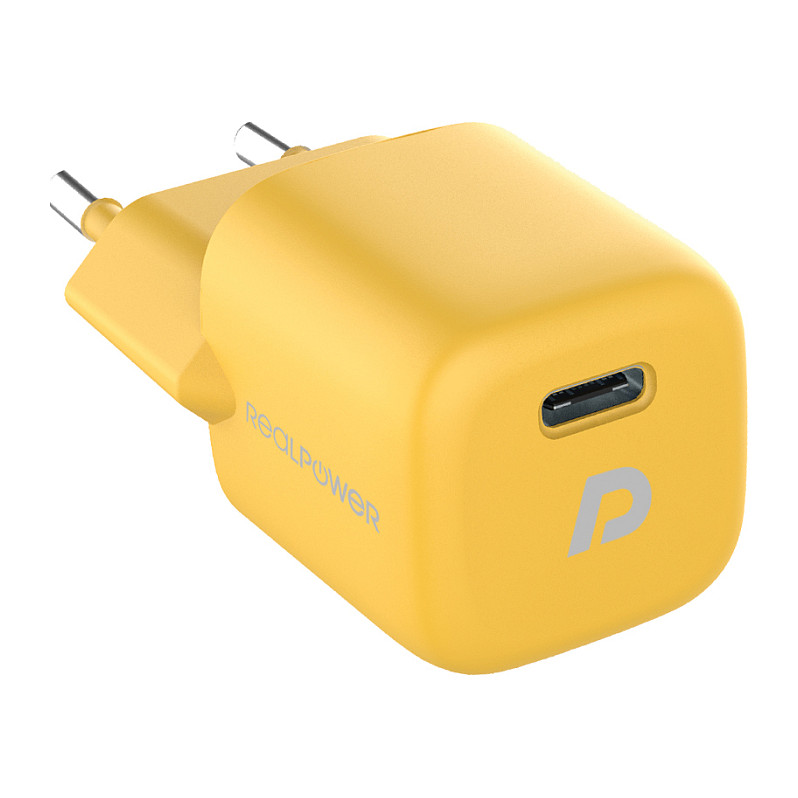 Prijenosna baterija REALPOWER PB-20000 Set (20000 mAh, USB-C, 2x USB-A) žuta-2