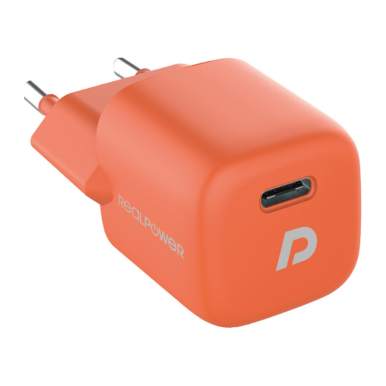 Prijenosni punjač REALPOWER PB-20000 Set (20000 mAh, 20W PD, QC 3.0) narančasti-2