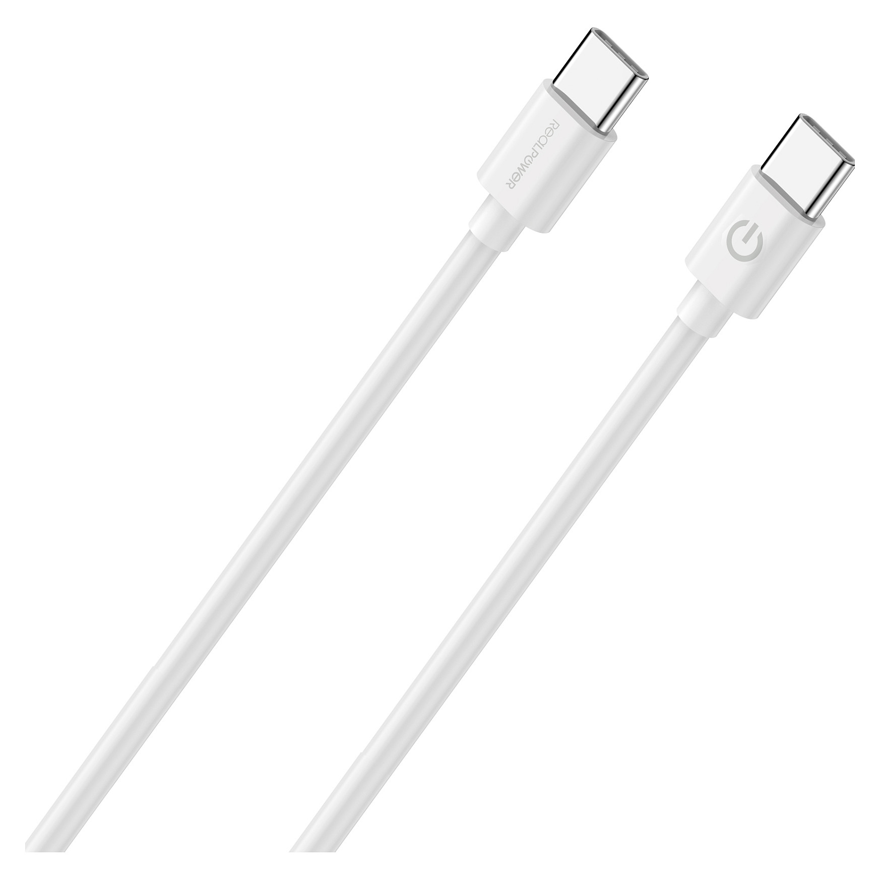 USB-C kabel REALPOWER (2m, 3A, bijeli)-0